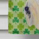 Scottish Terrier St. Patrick's Day Shamrock Portrait House Flag 28x40 Porch Sleeve Pole Decorative Outside Yard Banner Artwork Wall Hanging, Polyester