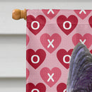 Skye Terrier Hearts Love and Valentine's Day Portrait House Flag 28x40 Porch Sleeve Pole Decorative Outside Yard Banner Artwork Wall Hanging, Polyester