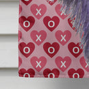 Skye Terrier Hearts Love and Valentine's Day Portrait House Flag 28x40 Porch Sleeve Pole Decorative Outside Yard Banner Artwork Wall Hanging, Polyester