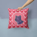 Skye Terrier Hearts Love and Valentine's Day Portrait Throw Pillow - 14x14 Decorative Pillow – Art for Your Home & Patio SS4463PW1414