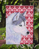 Siberian Husky Hearts Love Valentine's Day Garden Flag – Decorative Outdoor Yard Flag