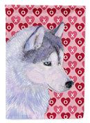 Siberian Husky Hearts Love Valentine's Day Garden Flag – Decorative Outdoor Yard Flag