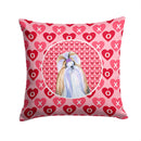 Shih Tzu Hearts Love and Valentine's Day Portrait Throw Pillow - 14x14 Decorative Pillow – Art for Your Home & Patio SS4465PW1414