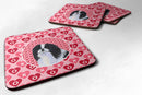 Japanese Chin  Coasters - Set of 4 Lightweight Foam, Absorbent Drink Coasters