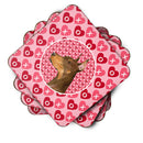 Doberman  Coasters - Set of 4 Lightweight Foam, Absorbent Drink Coasters