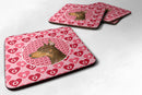 Doberman  Coasters - Set of 4 Lightweight Foam, Absorbent Drink Coasters