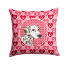 Dalmatian Hearts Love and Valentine's Day Portrait Throw Pillow - 14x14 Decorative Pillow – Art for Your Home & Patio SS4469PW1414