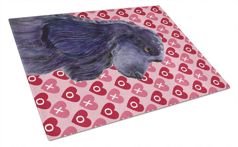 Cocker Spaniel Hearts Love and Valentine's Day Glass Cutting Boards – Durable, Decorative Kitchen Art Large