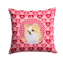 Chihuahua Hearts Love and Valentine's Day Portrait Throw Pillow - 14x14 Decorative Pillow – Art for Your Home & Patio SS4473PW1414