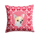 Chihuahua Hearts Love and Valentine's Day Portrait Throw Pillow - 14x14 Decorative Pillow – Art for Your Home & Patio SS4474PW1414