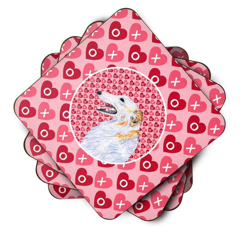 Borzoi  Coasters - Set of 4 Lightweight Foam, Absorbent Drink Coasters