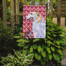 Borzoi Hearts Love and Valentine's Day Portrait Garden Flag – Decorative Outdoor Yard Flag