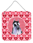 Schnauzer Hearts Love Valentine's Day Wall or Door Hanging Prints