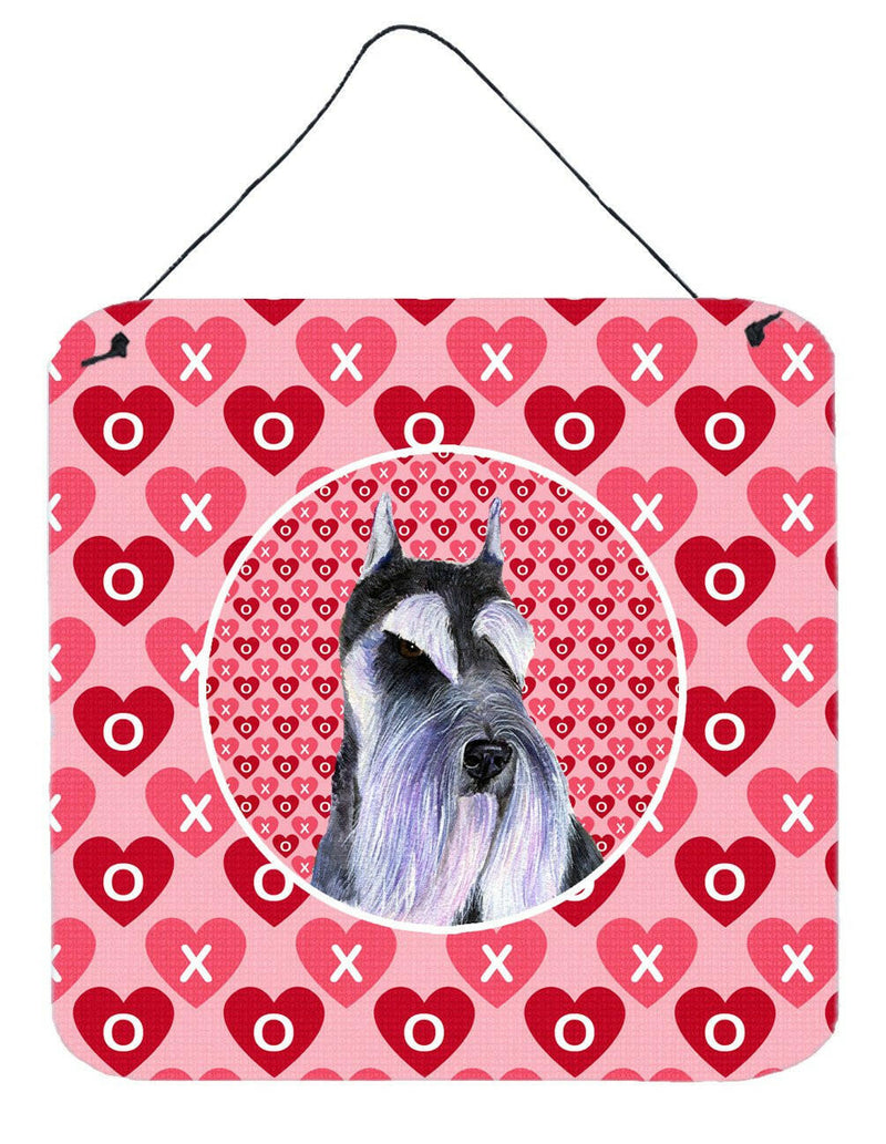 Schnauzer Hearts Love Valentine's Day Wall or Door Hanging Prints