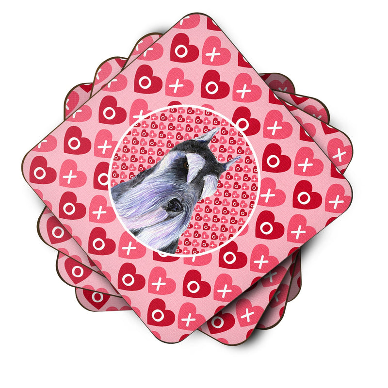 Schnauzer  Coasters - Set of 4 Lightweight Foam, Absorbent Drink Coasters