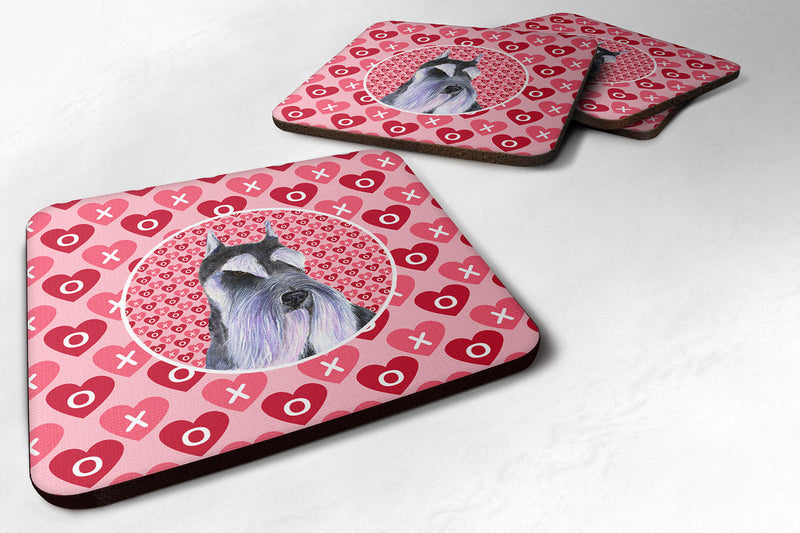 Schnauzer  Coasters - Set of 4 Lightweight Foam, Absorbent Drink Coasters