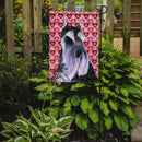 Schnauzer Hearts Love and Valentine's Day Portrait Garden Flag – Decorative Outdoor Yard Flag