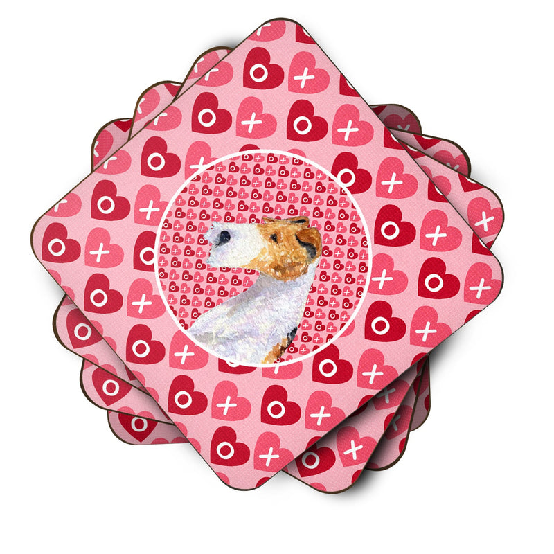 Fox Terrier  Coasters - Set of 4 Lightweight Foam, Absorbent Drink Coasters
