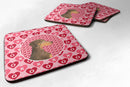 Doberman  Coasters - Set of 4 Lightweight Foam, Absorbent Drink Coasters