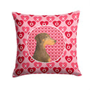 Doberman Hearts Love and Valentine's Day Portrait Throw Pillow - 14x14 Decorative Pillow – Art for Your Home & Patio SS4479PW1414