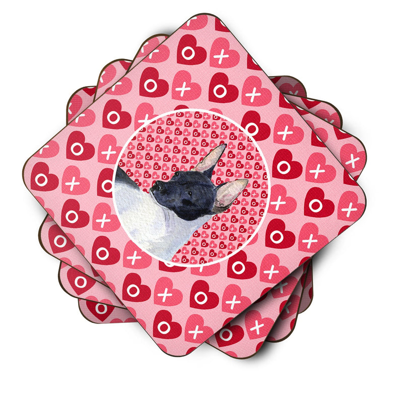 Rat Terrier  Coasters - Set of 4 Lightweight Foam, Absorbent Drink Coasters