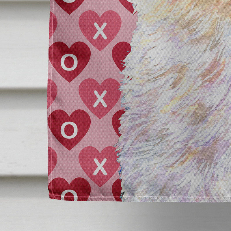 Maltese Hearts Love and Valentine's Day Portrait Flag Canvas House Size