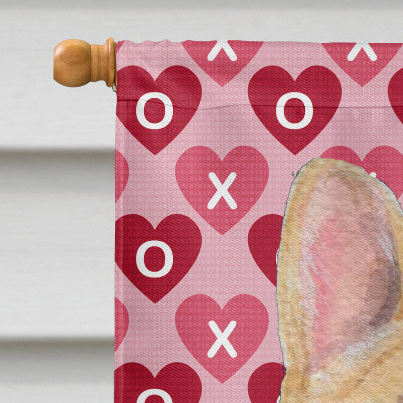 French Bulldog Hearts Love Valentine's Day Flag Canvas House Size