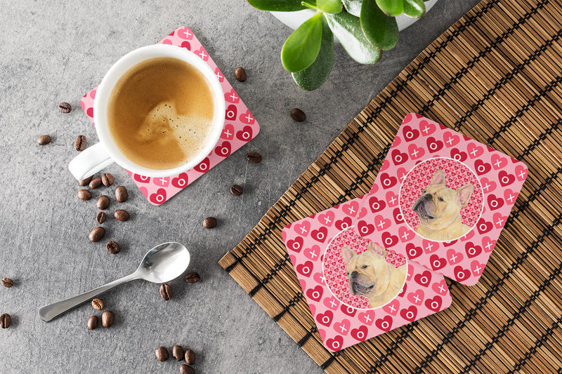 French Bulldog  Coasters - Set of 4 Lightweight Foam, Absorbent Drink Coasters