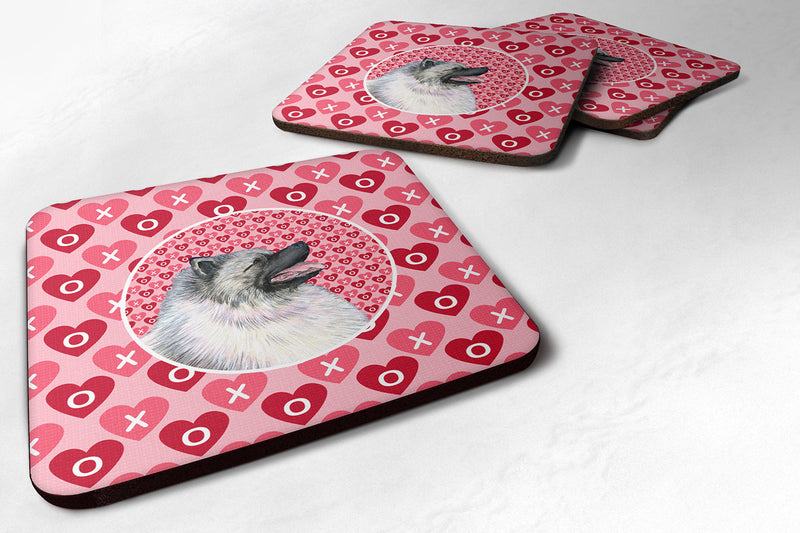 Keeshond  Coasters - Set of 4 Lightweight Foam, Absorbent Drink Coasters