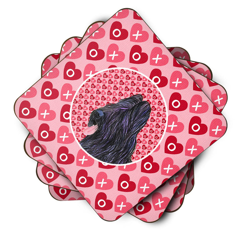 Briard  Coasters - Set of 4 Lightweight Foam, Absorbent Drink Coasters