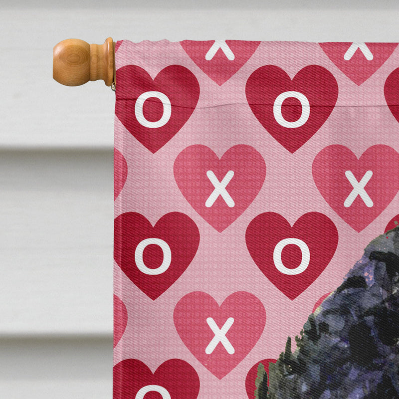 Portuguese Water Dog Hearts Love and Valentine's Day  Flag Canvas House Size