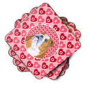 Bulldog English  Coasters - Set of 4 Lightweight Foam, Absorbent Drink Coasters