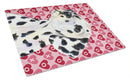 Dalmatian Hearts Love and Valentine's Day Portrait Glass Cutting Boards – Durable, Decorative Kitchen Art Large