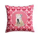 Wheaten Terrier Soft Coated Hearts Love Valentine's Throw Pillow - 14x14 Decorative Pillow – Art for Your Home & Patio SS4493PW1414