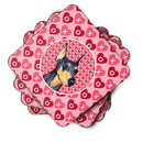 Doberman  Coasters - Set of 4 Lightweight Foam, Absorbent Drink Coasters