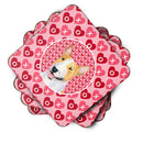 Bull Terrier  Coasters - Set of 4 Lightweight Foam, Absorbent Drink Coasters