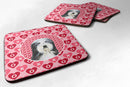 Bearded Collie  Coasters - Set of 4 Lightweight Foam, Absorbent Drink Coasters