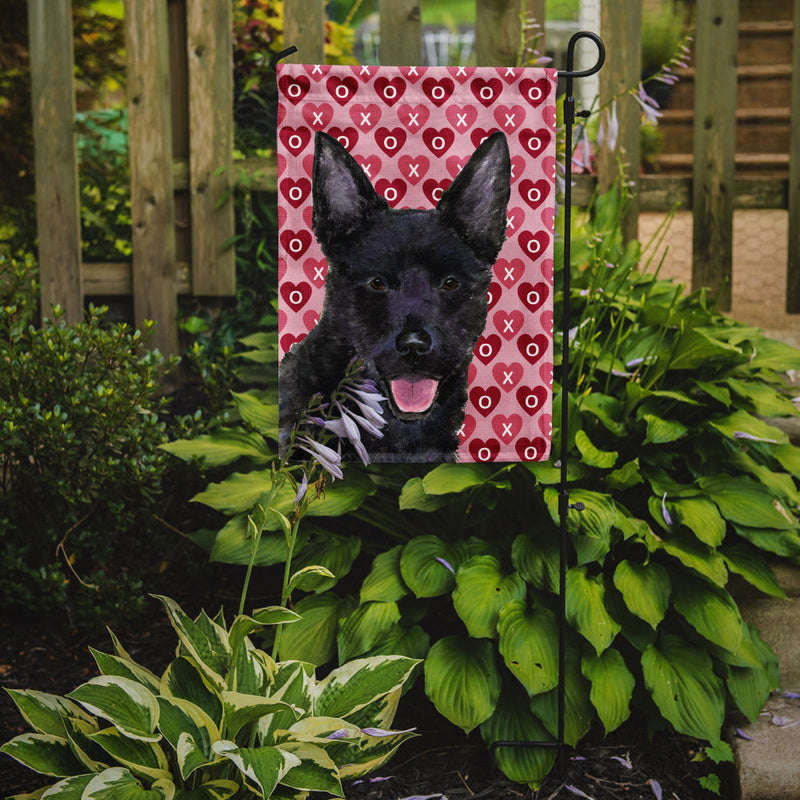 Australian Kelpie Hearts Love Valentine's Day Flag Garden Size