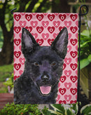 Australian Kelpie Hearts Love Valentine's Day Garden Flag – Decorative Outdoor Yard Flag