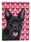Australian Kelpie Hearts Love Valentine's Day Garden Flag – Decorative Outdoor Yard Flag