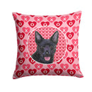 Australian Kelpie Hearts Love Valentine's Day Throw Pillow - 14x14 Decorative Pillow – Art for Your Home & Patio SS4498PW1414