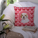 Clumber Spaniel Hearts Love and Valentine's Day Portrait Throw Pillow - 14x14 Decorative Pillow – Art for Your Home & Patio SS4500PW1414