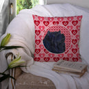 Chow Chow Hearts Love and Valentine's Day Portrait Throw Pillow - 14x14 Decorative Pillow – Art for Your Home & Patio SS4501PW1414