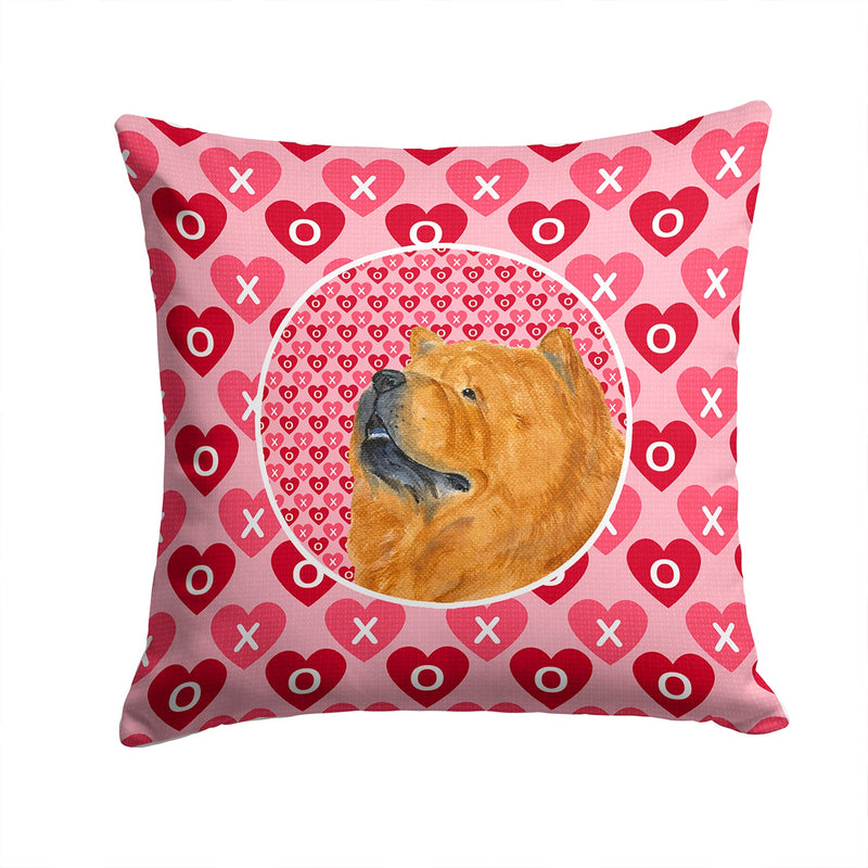 Chow Chow Hearts Love and Valentine's Day Portrait Throw Pillow - 14x14 Decorative Pillow – Art for Your Home & Patio SS4502PW1414