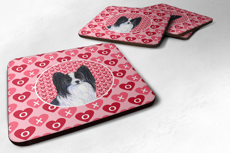 Papillon  Coasters - Set of 4 Lightweight Foam, Absorbent Drink Coasters