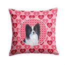 Papillon Hearts Love and Valentine's Day Portrait Throw Pillow - 14x14 Decorative Pillow – Art for Your Home & Patio SS4505PW1414