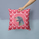 Irish Wolfhound Hearts Love and Valentine's Day Portrait Throw Pillow - 14x14 Decorative Pillow – Art for Your Home & Patio SS4506PW1414