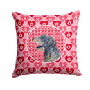 Irish Wolfhound Hearts Love and Valentine's Day Portrait Throw Pillow - 14x14 Decorative Pillow – Art for Your Home & Patio SS4506PW1414