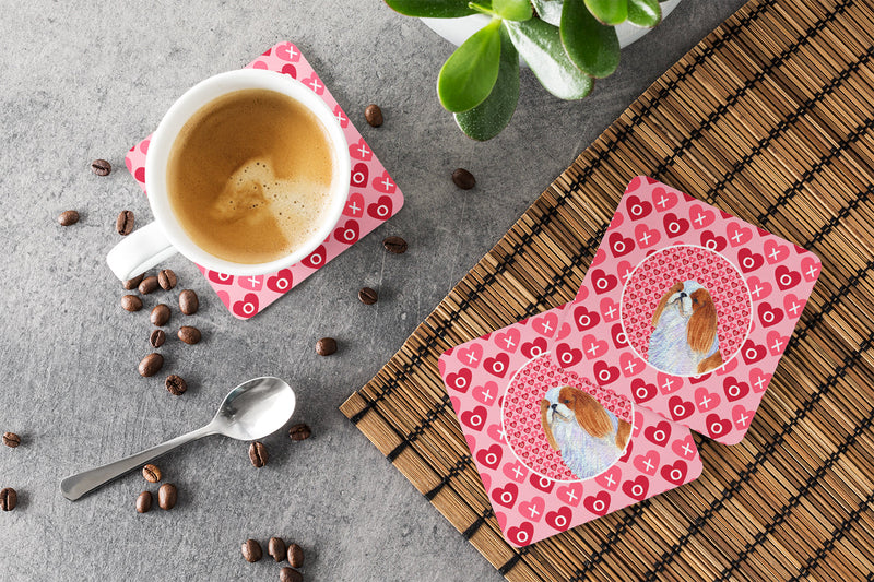 English Toy Spaniel  Coasters - Set of 4 Lightweight Foam, Absorbent Drink Coasters
