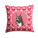 Boxer Hearts Love and Valentine's Day Portrait Throw Pillow - 14x14 Decorative Pillow – Art for Your Home & Patio SS4508PW1414